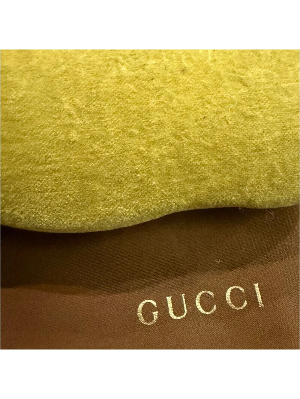 Gucci Yellow Velvet Hard Case + Dust Bag + Cloth Eyewear Set